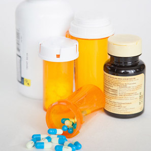 Medications in prescription bottles